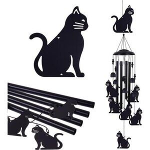 Cat Wind Chimes for Home, Patio, Backyard, Garden Cat Decor, Cats Wind Catcher